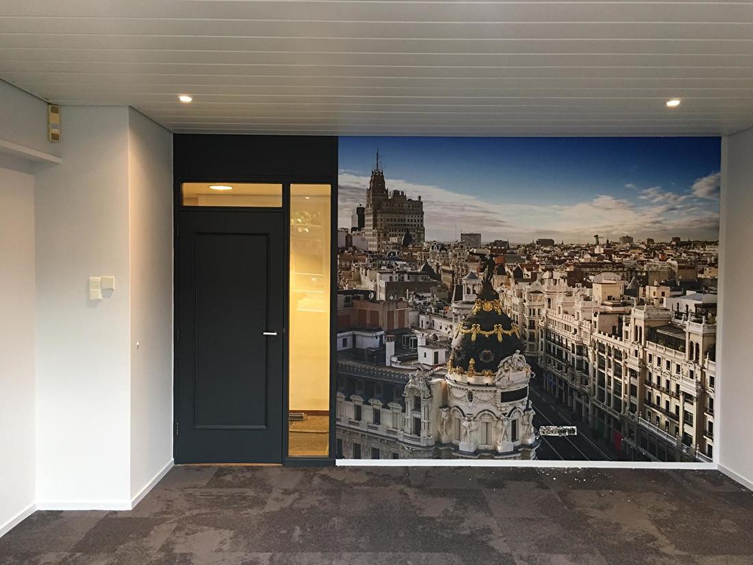 Airtex behang met eigen foto, Madrid