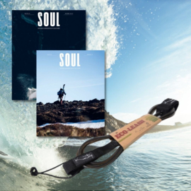 Kuntiqi eco leash shortboard 6' + 2x Soul magazine