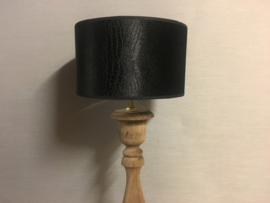 Cilinder Lampenkap Zwart velours gemêleerd 0032084
