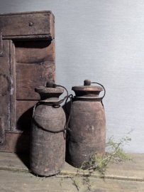 Houten Nepalese kruik met deksel nr. 51 rechts