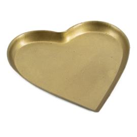 Metalen tray hart goud
