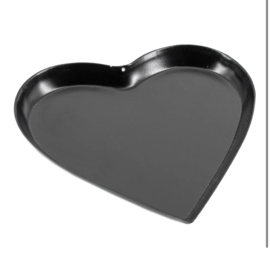 Metalen tray hart zwart