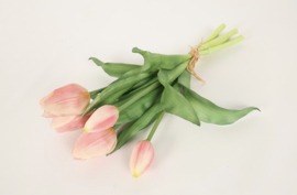 Tulp Boeket Roze/Wit