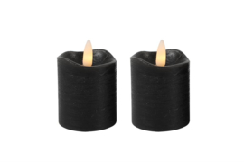 Stompkaars  Ø5CM LED rond  (Set van 2) Zwart