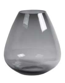 Peervormig Vaas/Windlicht 'Tasman' - Smoke Glass- Verkrijgbaar in 4 maten