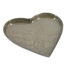 Metalen tray hart olive