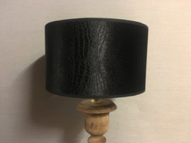 Cilinder Lampenkap Zwart velours gemêleerd 0032084