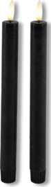 LED Dinerkaars 22 cm  (Set van 2) Zwart