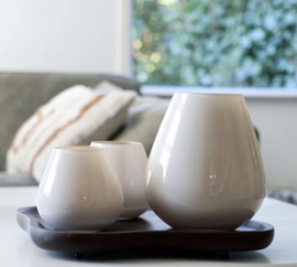Vaas/Windlicht Beige S