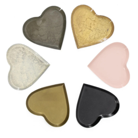 Metalen tray hart zwart