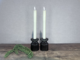 LED Dinerkaars 22 cm  (Set van 2) Crème