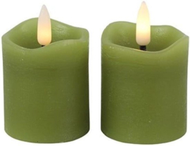 Stompkaars  Ø5CM LED rond  (Set van 2) Groen