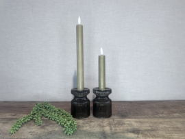 LED Dinerkaars 22 cm  (Set van 2)Taupe