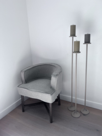 Vloerkandelaar set van 3 taupe
