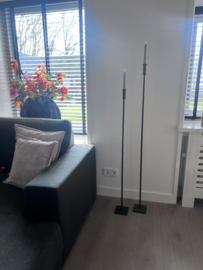 Vloerkandelaar zwart 120cm