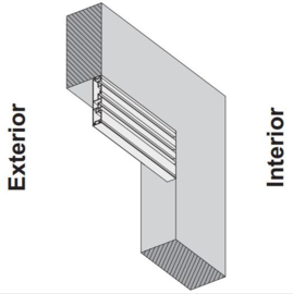 AluFrame bovenruimte 250x13cm RAL7016