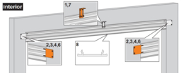 AluFrame bovenruimte 250x13cm RAL7016