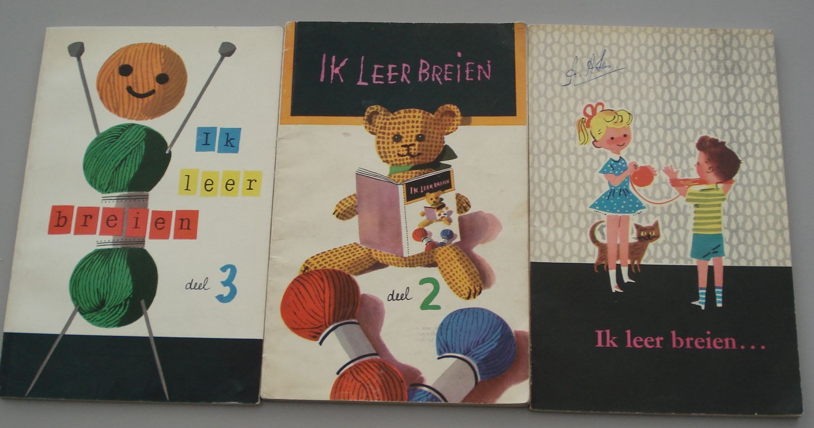 Ik leer breien (deel 1, 2 en 3), leerboekje voor de jeugd - A.H. Beyst