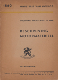 Beschrijving motormaterieel - Ministerie van oorlog