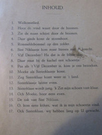 Antiek boekje met 17 (ook onbekende) St. Nicolaasliedjes. R.A. van Pelt en J.H. Boon