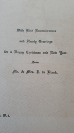 Christmas 1930: Happy Christmas from Mr. & Mrs de Blank, London