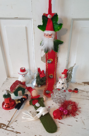 Lot van 11 st. Vintage/retro kerstdecoratie