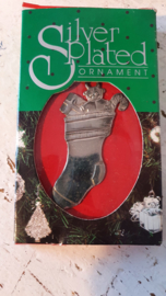 Vintage Kerstornament Silver Plated. in OVP