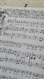 Oud Sinterklaasboek: ST. NICOLAASLIEDEREN. Folk Dean. met illustraties