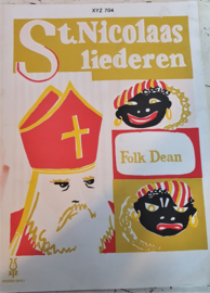 Oud Sinterklaasboek: ST. NICOLAASLIEDEREN. Folk Dean. met illustraties