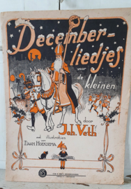 uit ca 1938: Antiek Sinterklaas- en kerstboek: Decemberliedjes voor de Kleinen - Joh.Veth/Daan hoeksema - AA