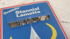 Oude verpakking Stanniol LAMETTA.  Zilver. Prachtige afbeelding!