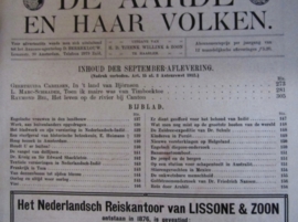 TIJDSCHRIFT: DE AARDE EN HAAR VOLKEN, September 1914.Uitgave van H.D. Tjeenk Willink & Zn