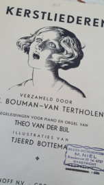 Ca, 1935: Oud/Antiek kerstboek: KERSTLIEDEREN. S.M. Bouman-van Tertholen/Tjeerd Bottema