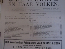 TIJDSCHRIFT: DE AARDE EN HAAR VOLKEN, November 1914.Uitgave van H.D. Tjeenk Willink & Zn