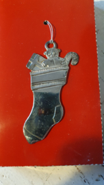 Vintage Kerstornament Silver Plated. in OVP
