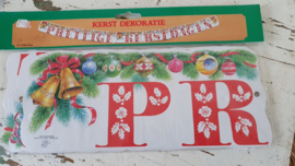ca. 1990: In OVP: Vintage Kerstslinger van karton PRETTIGE KERSTDAGEN. 1,65 MTR. Gebr. Spanjersberg