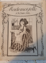 Antiek tijdschrift uit 1913: MADEMOISELLE et ma Poupée réunis + patroonblad