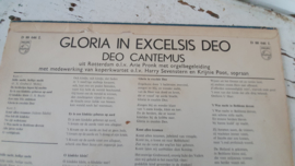 Oude Nostalgische KERST LP(demo)  uit de jaren 50: GLORIA IN EXCELSIS DEO. Kinderkoor DEO CANTEMUS, olv Arie Pronk