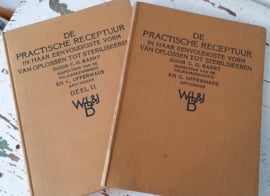 UIT 1936: De Practische Receptuur in haar eenvoudigste vorm.Baert/Offerhaus. Deel 1 en 2, met veel platen/figuren