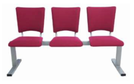 Wachtbank model 8833   3-zits volledig gestoffeerd