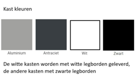 Roldeurkast Standaard 100x120x43cm (hxbxd) met 2 legborden