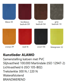 Kerkstoel / zaalstoel Easy 3305 / Pure 3305 kunstleder zitting en rug met armleggers