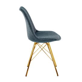 Vergaderstoel Jens goudkleurig frame - Kick Collection