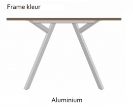 Vergadertafel Bridge vierkant met ronde poot