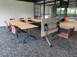 Verrijdbare klaptafel SC158, hoogte 75,5 cm compleet met blad