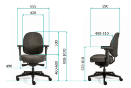 Therapod X Compact professionele bureaustoel