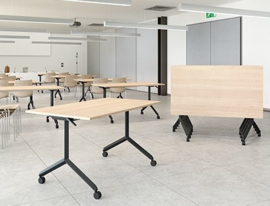 Verrijdbare klaptafel SC158, hoogte 75,5 cm compleet met blad