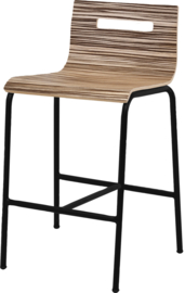 Barkruk / barstoel Oscar HS370 lage rug ronde buis (62cm zithoogte)