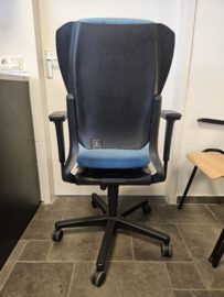 Ahrend 230 Hoge Rug Fenice (wolvilt) Blauw Refurbished Bureaustoel