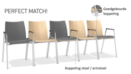 Casala Lynx II - 2592/00 houten schaal voorzijde gestoffeerd